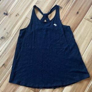 abercrombie kids Blue Twist-Back Racer Tank